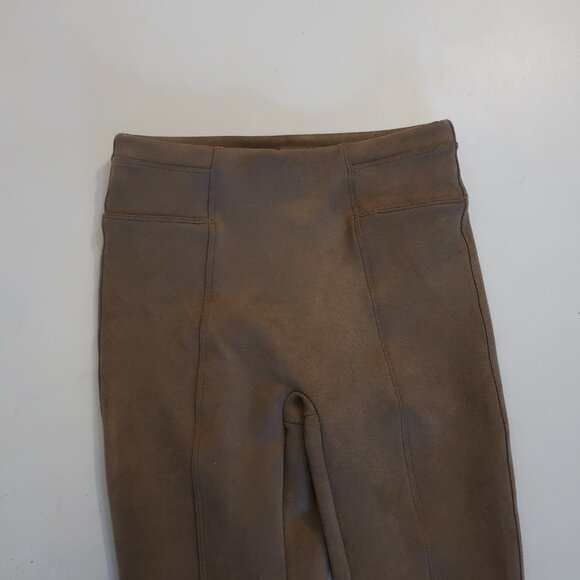 Womens SPANX Tan Faux Suede Skinny Pants XS - Picture 3 of 9